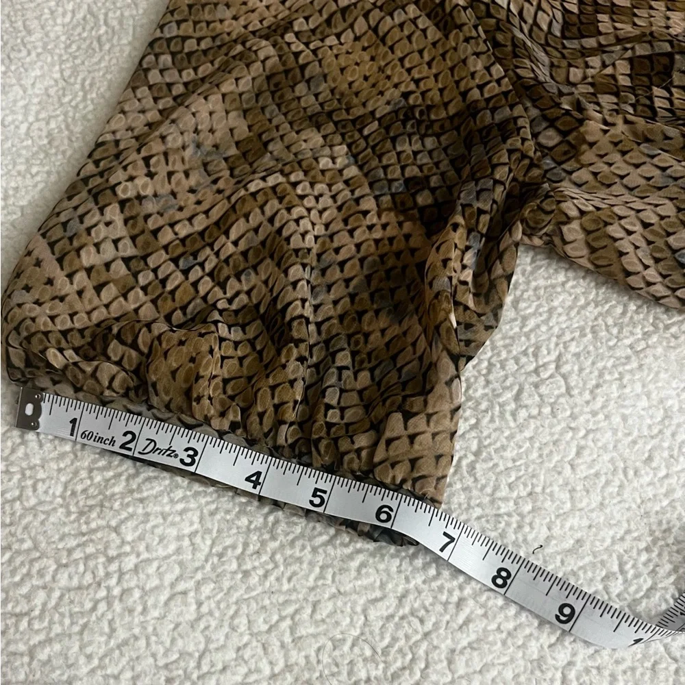 Elegant Cream and Brown Maxi Skirt - Picture 8 of 8